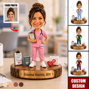 Personalized Nurse Acrylic Plaque, Photo Nurse Figurine