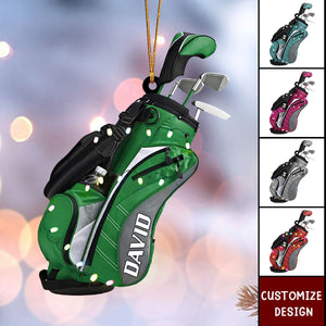 Personalized Golf Bag Acrylic Christmas Ornament - 2025New Release