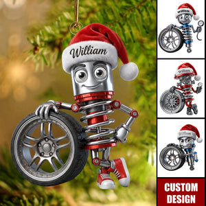Personalized Car Guy Ornament, Custom Mechanic Christmas Ornament