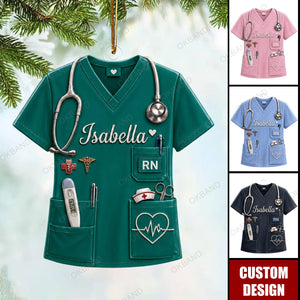 Personalized Nurse Christmas Ornament, RN Gift