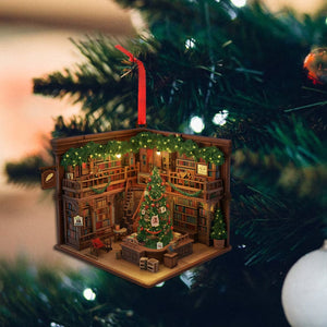 2024 New Release Book Store, Bookshelves Christmas Ornament Gift For Book Lovers