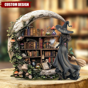 Beautiful Witch - Personalized Witch Custom Shaped Acrylic Plaque