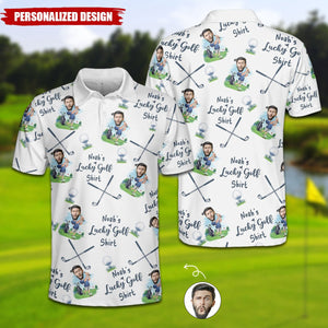 My Lucky Golf Shirt-Personalized Photo Polo Shirt