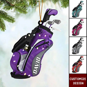 Personalized Golf Bag Acrylic Christmas Ornament - 2025New Release
