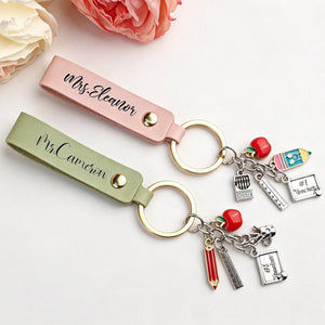 Personalized Back to School Keychain - Teacher Appreciation Gift