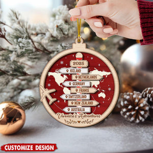 Adventure Is Worthwhile - Personalized Christmas Ornament