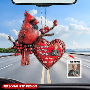 Forever In My Heart-Personalized Acrylic Car Hanger-Memorial Gift