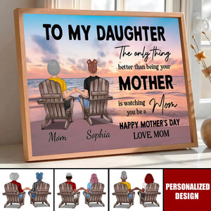 Beach Landscape To My Daughter From Mom-Personalized Poster-Mother's Day Gift