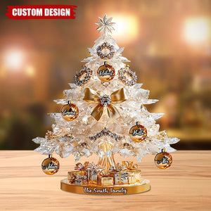 Merry Christmas - Personalized Family Custom Shaped Acrylic Plaque