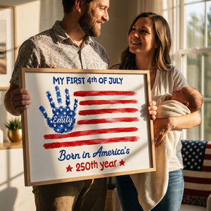 My First 4th Of July, Horizontal Poster, Gift For Baby and Family