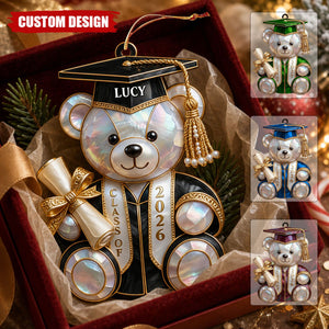 Personalized Class Of Graduation Bear Christmas Ornament – Gift For Students