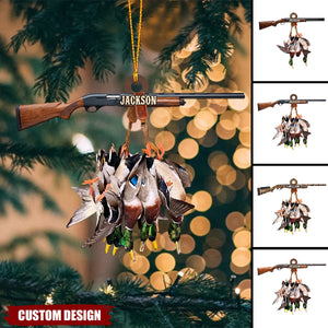 Personalized Duck Hunting Christmas Ornament, Duck Hunting Vest Ornament, Christmas Gift For Hunting Lover