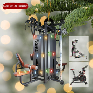 Personalized Exercise Equipment Gym Christmas Ornament , Fitness Keepsake, Gift For Gym Lovers - 2024 New Release
