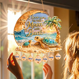 Mother Turtle And Baby Suncatcher - Personalized Gifts For Mom