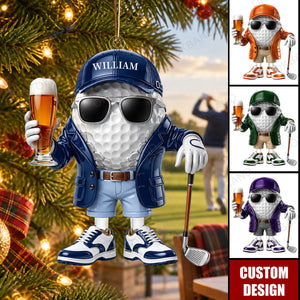 Personalized Golf Ornament, Funny Golfer Gift