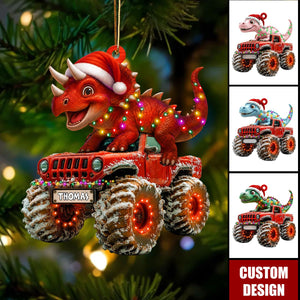 Personalized Dinosaur Christmas Ornament, Monster Truck Ornament,Christmas Gift For Child