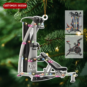 Personalized Exercise Equipment Gym Christmas Ornament , Fitness Keepsake, Gift For Gym Lovers - 2024 New Release