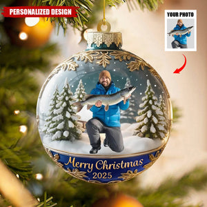 Personalized Upload Photo Ornament-Gift For Fishing Lover