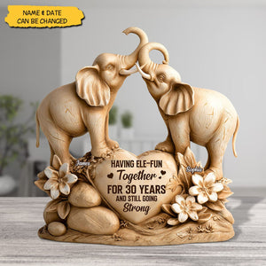 Elephant Couple - Personalized Acrylic Plaque