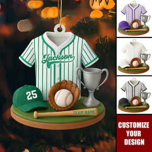 Baseball Keepsake - Personalized Baseball Player Ornament