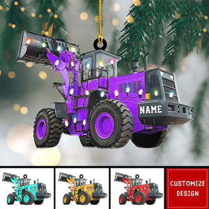 Personalized Bulldozer Christmas Ornaments Gift For Heavy Equipment Lovers - New Release