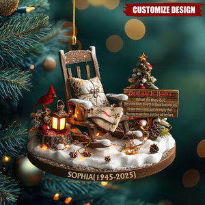Christmas In Heaven - Personalized Memorial Custom Ornament