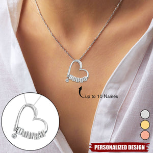 Personalized Name Hearts Necklace-Gift For Family