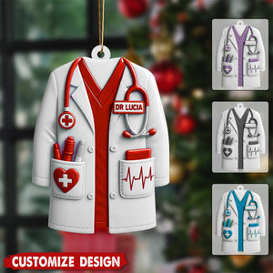 Personalized Nurse Doctor Healthcare Worker Christmas Ornament