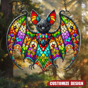 Exquisite Bat Acrylic Suncatcher Ornament - Personalized Gifts For Halloween