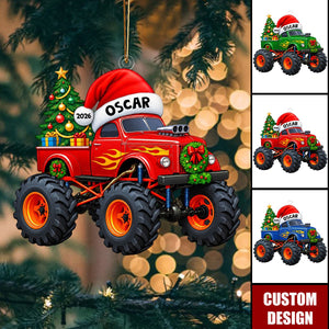 Monster Truck Christmas Personalized Acrylic Ornament