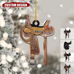 New Release Personalized Horse Saddle Christmas Ornament-Gifts For Horse Lover