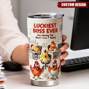 Boss Chicken Office Tumbler - Personalized Gifts For Boss