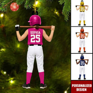 Personalized Softball Player Ornament Gift for Softball Player