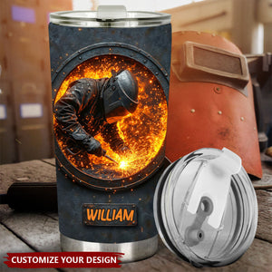 Gift For Welder Man - Personalized Welder Tumbler