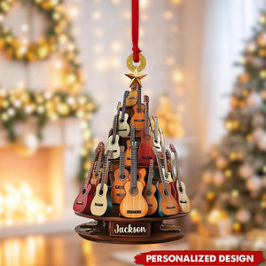 Personalized Classic Guitar Ornament-Gift for Music Lovers, Guitar Players-New Release