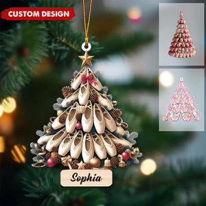Personalized Ballet Shoes Christmas Ornament, Gift For Ballet Dancers - New Release