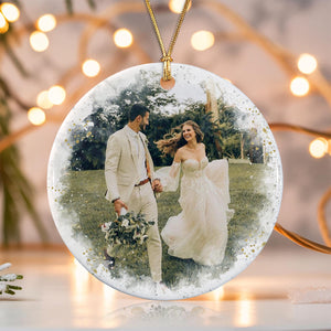 First Christmas Married Ornament, Our 1st Xmas As Mr & Mrs Ornament, Wedding Photo Ornaments, Anniversary Gifts
