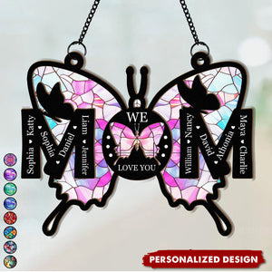 Mom Gifts We Love You-Personalized Window Hanging Suncatcher Ornament