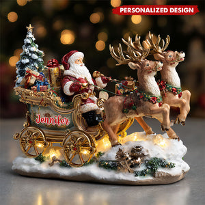 Santa Night - Personalized Christmas Custom Shaped Acrylic Plaque
