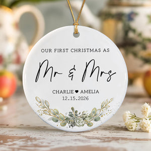 First Christmas Married Ornament, Our 1st Xmas As Mr & Mrs Ornament, Wedding Photo Ornaments, Anniversary Gifts