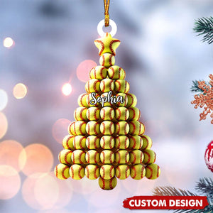 Personalized Softball Christmas Ornament-Gift For Softball Lovers-2024 New Release
