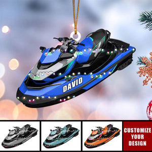 Personalized Jet Boat Ski Christmas Ornament, Personal watercraft Boat - 2024 New Release