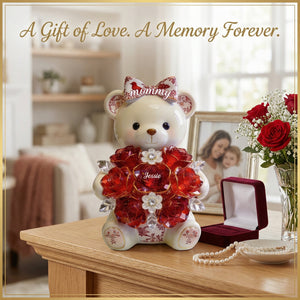 Sweet Bear Toile de Jouy Acrylic Plaque - Personalized Gifts For Mom
