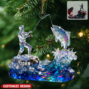 Personalized Fishing Christmas Ornament