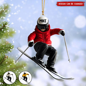 Personalized Skiing Ornament, Gifts For Skiing Lovers-New Release