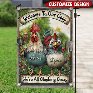 Welcome To Our Coop - Personalized Farmer Flag