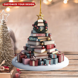 Book Christmas Tree - Personalized Book Ornament