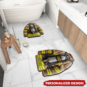 Proud Firefighter-Personalized Firefighter Doormat/ Rug