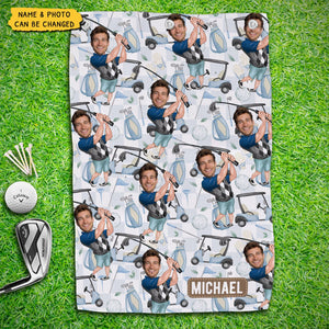 Funny Golfer - Personalized Golf Golf Towel, Gift For Golf Lovers