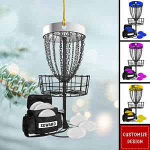 Personalized Disc Golf Christmas Ornament Gift for Disc Golf Lover - New Release